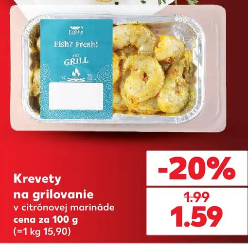 Fish Fresh krevety na grilovanie v citrónovej marináde