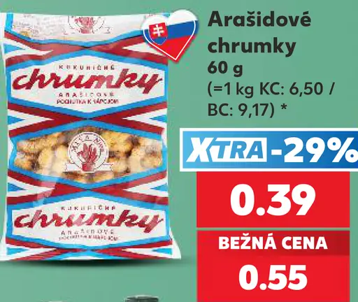 Krehké arašidové chrumky