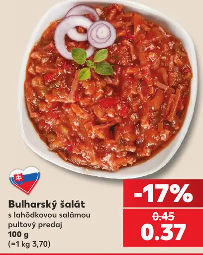 Bulharský šalát s lahôdkovou salámou