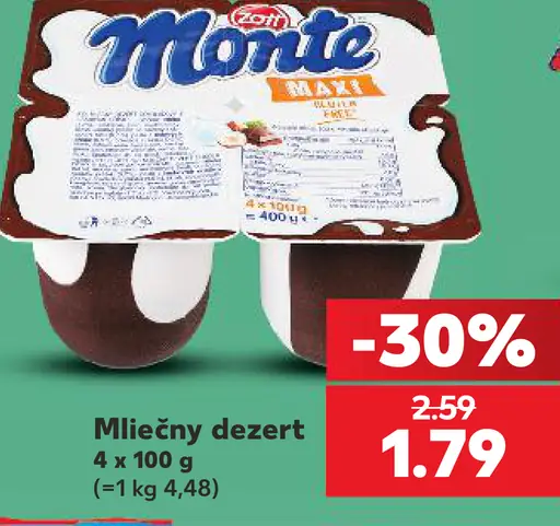 Zott Monte Maxi mliečny dezert