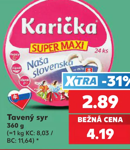 Karička črievko Tavený syr