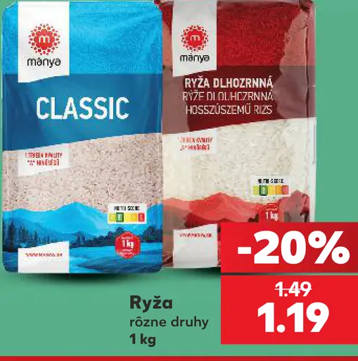 Manya ryža Classic a ryža dlhozrnná