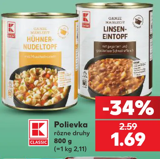 K-Classic Polievka rôzne druhy