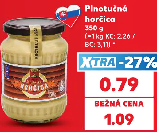 K-Classic Plnotučná horčica