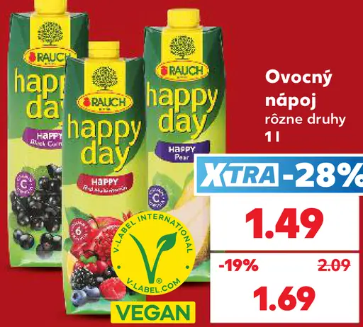 Rauch Happy Day ovocný nápoj rôzne druhy