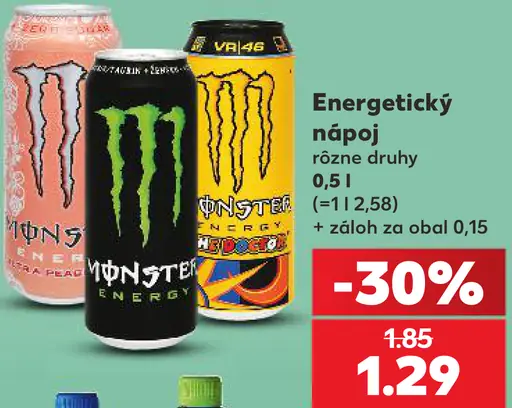 Monster energetický nápoj rôzne druhy