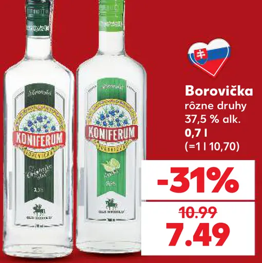 Koniferum borovička rôzne druhy