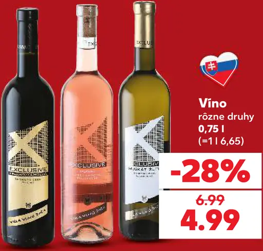 Vino rôzne druhy