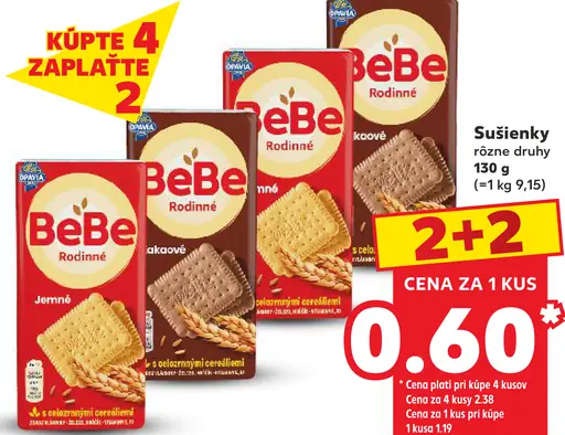 Opavia BeBe sušienky rôzne druhy