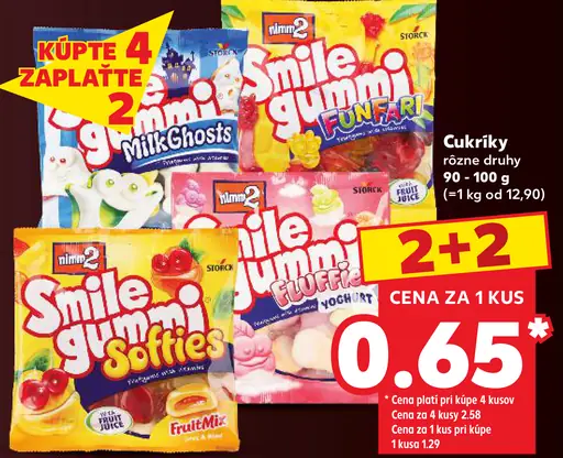 Nimm2 Smile cukríky, rôzne druhy