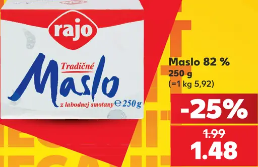 Rajo Tradičné maslo 82 %
