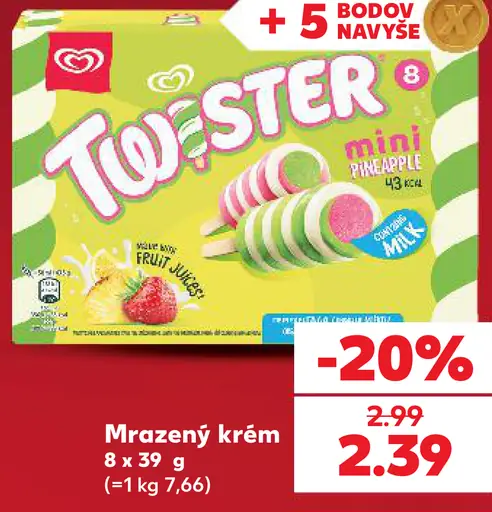 Twister mini Pineapple mrazený krém