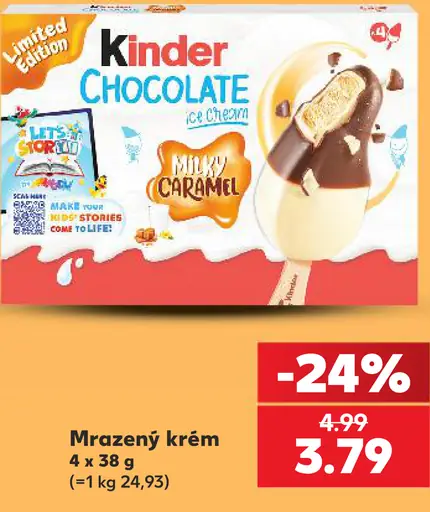 Kinder Chocolate Ice Cream s príchuťou Milky Caramel