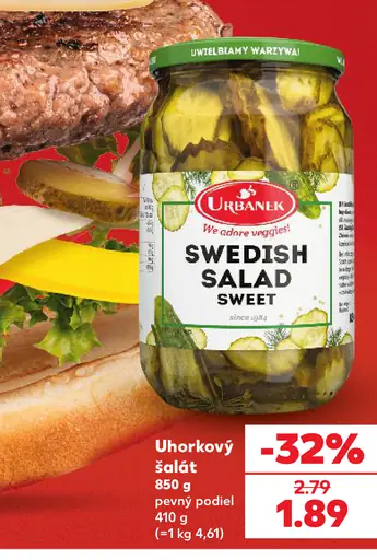 Urbanek Swedish Salad Sweet uhorkový šalát