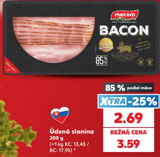 Mecom Údená slanina na opekanie