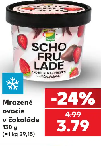 Oswald mrazené ovocie v čokoláde