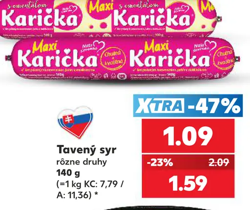 Tavený syr rôzne druhy