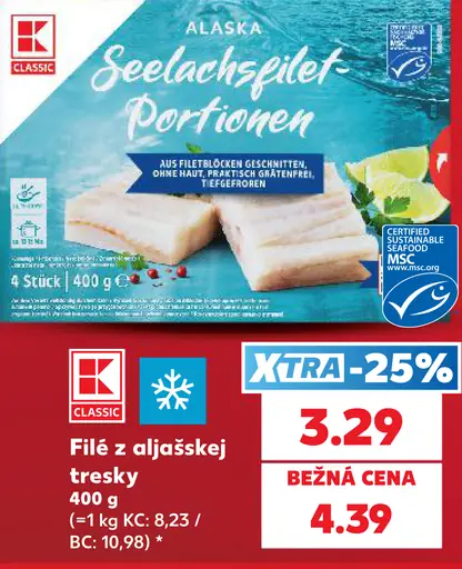 Kaufland Classic filé z aljašskej tresky