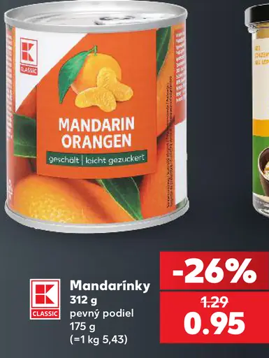 K-Classic mandarínky pevný podiel