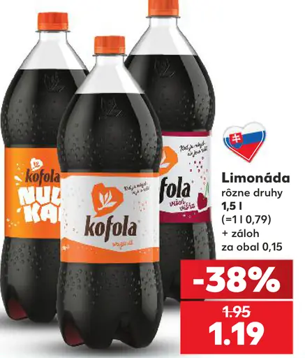 Kofola limonáda rôzne druhy