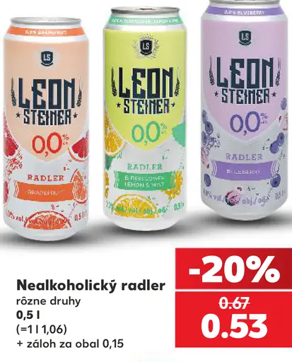 León nealkoholický radler, rôzne druhy