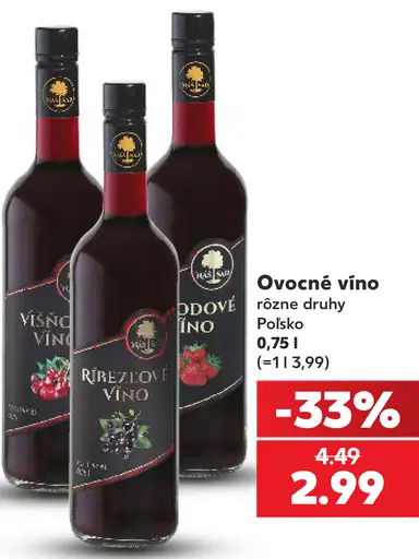Poľsko ovocné víno, rôzne druhy