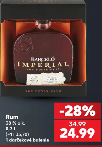 Barceló Imperial rum darčekové balenie