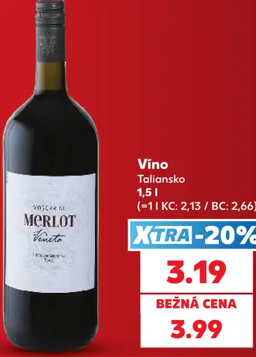 Voscarini Merlot Veneto, talianske červené víno