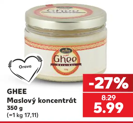 Ghee Maslový koncentrát
