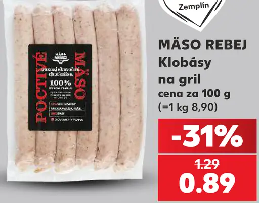 Mäso Rebej Klobásy na gril