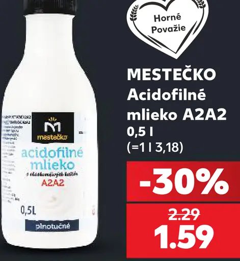Mestečko Acidofilné mlieko A2A2