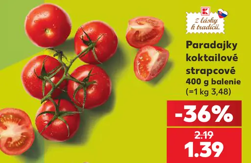 Paradajky koktailové strapcové