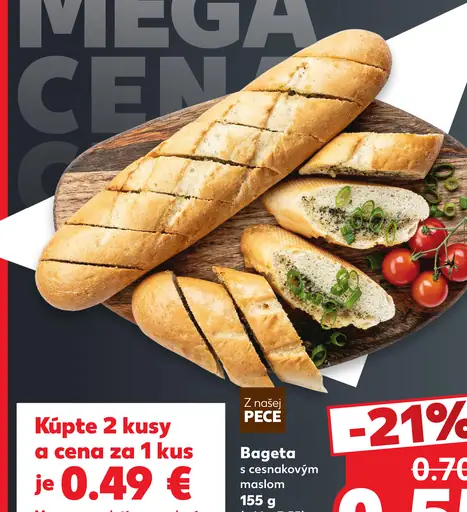 Bageta s cesnakovým maslom