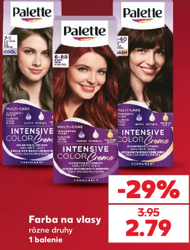 Palette Intense Color Creme farba na vlasy, rôzne odtiene