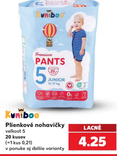 Kuniboo plienkové nohavičky, veľkosť 5 Junior
