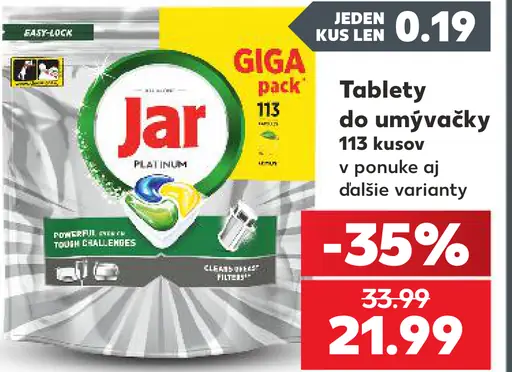Jar Platinum tablety do umývačky