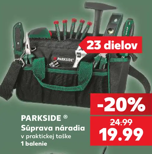 Parkside Súprava náradia v praktickej taške, 23 dielov