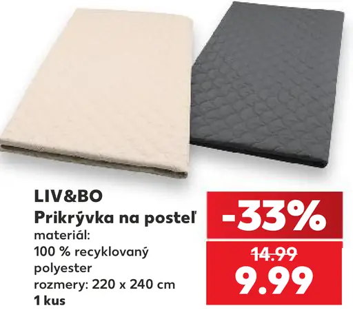 Livarno prikrývka na posteľ