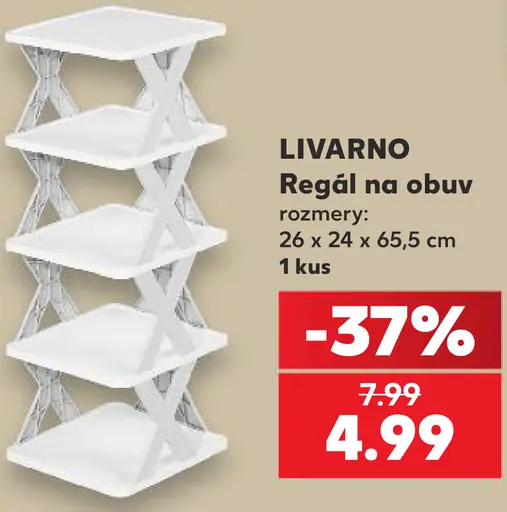 Livarno regál na obuv