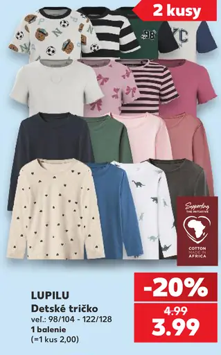 Lupilu detské tričko, rôzne vzory