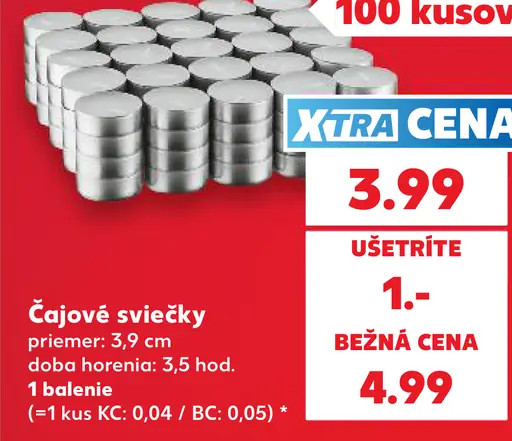 K-Classic čajové sviečky