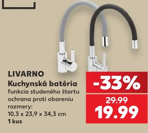 Livarno kuchynská batéria s funkciou studeného štartu