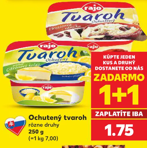Rajo ochutený tvaroh rôzne druhy