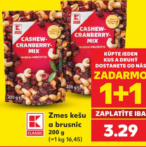 K-Classic Zmes kešu a brusníc