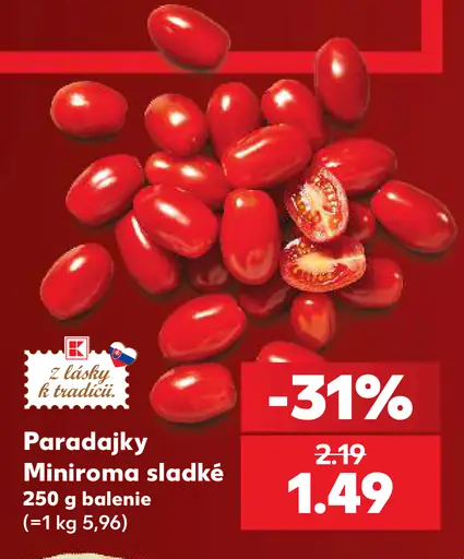Paradajky Minirroma sladké