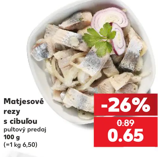 K-Classic matjesové rezy s cibuľou