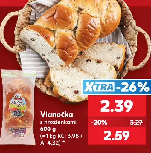 Vianočka s hrozienkami