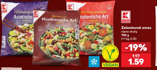 K-Classic zeleninová zmes – ázijská, mexická alebo talianska