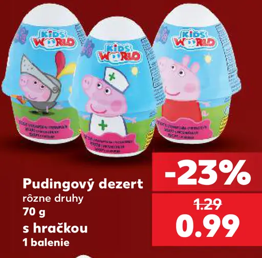 Kids World pudingový dezert s hračkou