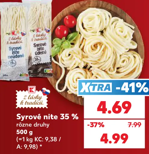 Z lásky k tradícii syrové nite 35 %, rôzne druhy